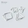 Minimalistyczny Geometryczny Kwadratowy Trójkąt Prawdziwy 100% 925 Sterling Silver Anty-Allergy Stud Kolczyk Dla Kobiet Dziewczyna Biżuteria 210707