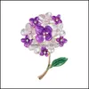 Pinos, broches j￳ias lilac florman women weddings Party brooch pins presentes purple vermelho azul grow entrega 2021 0r3fb
