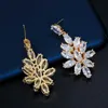Splendidi orecchini da sposa pendenti con pendenti lunghi in cristallo CZ bianco per le donne Accessori per gioielli da festa nuziale CZ039 210714