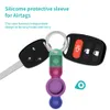 Silikonhüllen für Airtag-Schutzhülle mit Anti-Verlust-Schlüsselanhänger, Locator, Tracker, Dekompressionsspielzeug, Anti-Stress-Schlüsselanhänger RRD6918