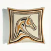 Horse Pillow Case Velvet Pillowcase with hidden zip Sofa Car Cushion Cover for Office Home Decoration