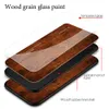 Wood Grain Tempered Glass Phone Cases For iPhone 13 Pro Max 12 Mini 11 XR 8 Plus Samsung S20 S21 Ultra Note 20