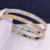 couple Bracelet Femmes Tennis En Acier Inoxydable Double Rangée Diamant Bijoux De Mode Saint Valentin En Gros