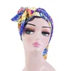 Czeski Slouchy Turban Hat dla Długie Włosy Kobiety Islamskie Headscarf z zespołem Krawat Headwrap Pielęgnacja włosów Chemo Cap Akcesoria do włosów