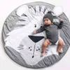 Cartoon Animal Baby Mat Toys Kids Rug Play Mat Crawling Blanket Cotton Round Floor Carpet Rugs Mat for Kids Room Nursery Decor 210402