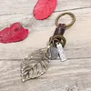 Metallblad nyckelring brons brevord Tag keychain hållare väska hänger mode smycken för kvinnor män kommer och sandiga