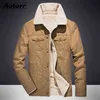 Jaqueta de cordeiro tático de inverno Homens Força Aérea Jaqueta Piloto Quente Macho Collar Army Jacket Mens Teddy Teddy Thermal Fleece Revestido 6xL Y1109