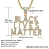 Collares pendientes Rock Iced Out Bling Letters Collar Mirco Pave Prong Ajuste Hombres Mujeres Mujer Hombre Moda Hip Hop Joyería BP170