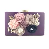 Flower Clutch Bag Handmade Wedding Bridal Clutch Purse Luxury Handbags Women Bags Designer PU Leather Shoulder Bag ZD1357