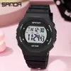 SANDA Fashion Dress Sport Watch For Girl Luxury LED Digital Watches Women's Wristwatch Top Brand Watches Waterproof 5ATM Clock G1022