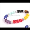 Perles, brins bijoux drop livraison 2021 8mm muti-color hommes bracelets malachite lave chakra guérison équilibre perles pour femmes reiki prière y