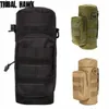 Buiten Molle Waterfles Tas Tactische Versloopketel Taille Pouch Schoudertas Leger Fans Klimmen Wandelen Camping Water Packs Y0721