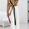 Kadınlar Casual Gevşek Sarı Beyaz Uzun Pantolon Seksi Geniş Bacak Zarif Yüksek Bel Pantolon Cepler Ofis Bayan Pantalon Femme Fermuar 210507