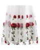 Rose Embroidery Off The Shoulder Dress Dames Midi A Line Prom Bruidsmeisje Bruiloft Cocktail Verjaardagsfeest Gelegenheid Jurken Casual