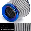 Burnt Blue 3quot 76mm Power Intake High Flow Cold Air Intake Filter Cleaner Racing Car Air Filter Universal PQYAIT273996458