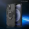 Ringhållare Kickstand Cover Fall Armour Robust Dual Layer för iPhone 13 Pro Max 12 11 50pcs / Lot