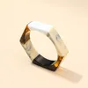 Bangle u Sun Fashion Buntes geometrisches Hexagon -Frauenarmbänder zur Hand Charms Harz Armreifen Armband für Mädchen von Jewelr277r