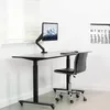 Single Monitor Height Adjustable Counterbalance Pneumatic Desk Mount Stand with USB and Audio Ports, Universal Fits Screens Up to 27 Inches (Stand-V001Ou)