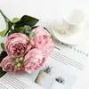 Decoratieve bloemen kransen 30 cm 5 hoofden / 1 bundel rose diy floral decor kunstmatige nep peony boeket voor thuis bruiloft decoratie ind
