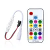 Contrôleur de lumière de bandes de pixels LED USB / DC Mini 3KEYS RF 14/17 / 21KEYS RUBURE LED ROSE RÉDUCTORER DC5-24V