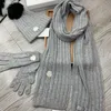 Wool hat scarf gloves three-piece suit street fashion scarfs men and women designer fit winter top quality towel