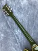 High Quality Jazz Electric Guitar SemiHollow Body Material Mahogany Building Over Frets With Red PickguradColor Green7178550