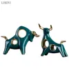 Ceramics The Cow Home Accessories Decoration Creative Modern Minimalist Light Luxury Style Lucky Office Porch Model Room 210414