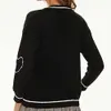 Dames V-hals Vest Schedel Gedrukt Trui Losse Casual Gebreide Comfortabele Tops Straat Retro Herfst Winter Jassen 210914