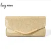 Luxy Moon Gold Clutch Bolso de noche Glitter Money Purse Design Cartera de mujer para fiesta
