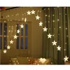 Украшение партии 3M Рождественские огни 220 В романтическую сказочную звезду светодиодные занавесы строковые освещения для домашней спальни Свадебная гирлянда