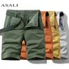 Shorts d'été pour hommes Casual Cargo militaire Plus Taille Longueur du genou Solide Coton Tactique Pantalon court Hommes Pantalon Jogger 210714