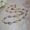 GuaiGuai – collier chaîne en cristal de perles noires Keshi, bijoux naturels, 46 pouces
