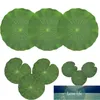 9pcs / set schiuma galleggiante artificiale foglie di loto ninfee pastiglie ornamenti verde perfetto per patio stagno di pesci piscina acquario prezzo di fabbrica design esperto qualità più recente