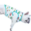 Собачья одежда ПЭТ лето прохладный костюм собаки эластичный хлопковый жилет с милыми автомобилями классическая полоса рубашка одежда пандада