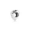 Día de la Madre Regalo 925 Sterling Silver Heart Clover Charms Fit Pandora Pulseras Metal Beads para mujer Joyería