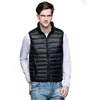 Men's Vests Spring Man Duck Down Vest Ultra Light Jackets Men Fashion Sleeveless Outerwear Coat Autumn Winter 90% White Stra22