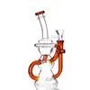 Premium smoking water pipe Heady Big Recycler Glass Bong Hookah 10.5inch height thickness female joint Percolator Dab Rig in stock USA