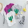 Summer colorful Toddler Infant Clothing Sets Baby Girls Boy Clothes Suits Cactus T Shirt Shorts Kids Tracksuits Child Casual Wear 541 Y2