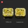 GIGAJEWE Color amarillo vivo Corte radiante VVS1 diamante moissanite 1-10ct para la fabricación de joyas