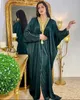 Casual Kleider Mit Kapuze Kaftan Kleid Für Frauen Mode Ethnische Handstich Diamant Ribbon Trim Morokkanische Dubai Truthahn Arabische Kleidung Eid