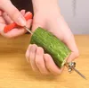 Stainless steel Magic Coil Creative Modeling Cucumber Knife Artistic Mood Dish Decoration Fruit and Vegetable Spiral Twist