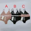 Rhinestone Letter Lace Bra Set Textil Sexig mesh Underkläder för kvinnor Letter WBBing Elastic Midj Underkläder