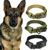 Regulowane szybkie pchnięcie pierścień psa wojskowego kołnierza przeciwpożarowego Nylon Kontrola Trening Akcesoria dla zwierząt kołnierzy smyczy