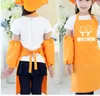 2021 new 10 colors free delivery children's apron pocket craft cooking baking art painting children's kitchen dining bib pocket FAST SHIP