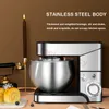 Household Stainless Steel Food Mixer Knead Dough Cake Bread Chef Machine Kitchen Electric Stand Blender Eggs Beater 1200W