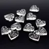 100x Персонализированные лазерные гравированные Love Hearts Centerpectes Gold / Silver Mirror / Wood Tags Свадебная вечеринка Украшения стола для таблицы 2111122