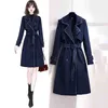 navy blue trench coat womens