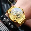 Nektom Men Watches Luxury Top Brand Gold Gold Watch en acier inoxydable Big Male Male Wrist Quartz Sports Watches For Man 2104077714664