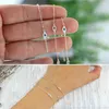 100% 925 sterling silver cute lovely blue white cz evil eye link minimal delicate thin chain women girl adorable bracelet