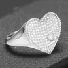 Godki trendig hjärta ring lyx blomma hjul cz cubic zircon för kvinnor brud engagemang bröllop dubai finger s 211217